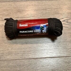 KingCord Paracord 550 Diamond Braid Brown 5/32 x 75ft 110lbs Max Strength